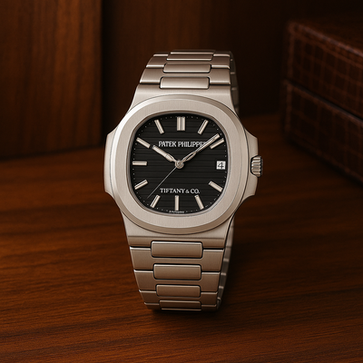 PP Geneve Men's Luxury Watch – Black Dial Stainless Steel
